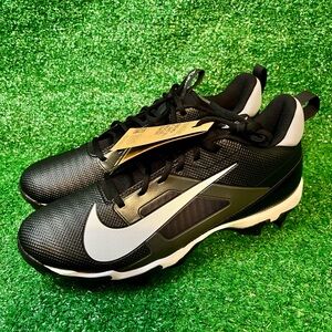 Nike Alpha Menace 4 Shark Wide Black White Cleats FQ3875-001 Mens Size 11 Wide